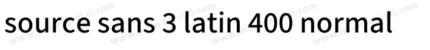 source sans 3 latin 400 normal字体转换